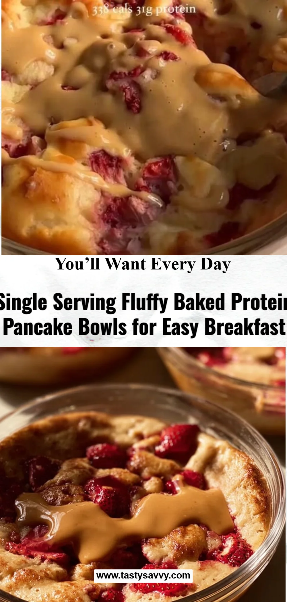 Single Serving Fluffy Baked Protein Pancake Bowls protein pancake Single Serving Fluffy Baked Protein Pancake Bowls