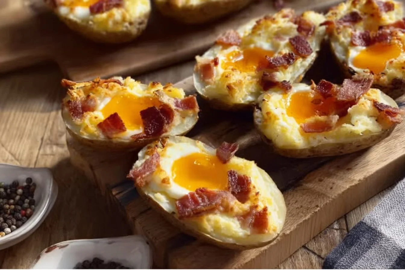 Twice Baked Loaded Breakfast Potatoes