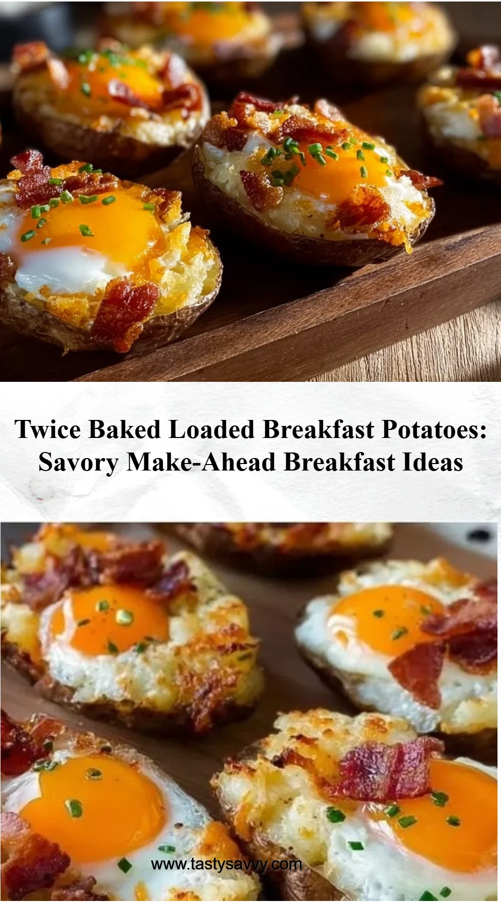 Twice Baked Loaded Breakfast Potatoes