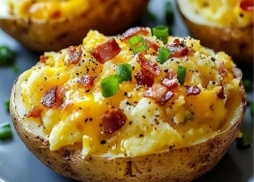 Twice-Baked Loaded Breakfast Potatoes