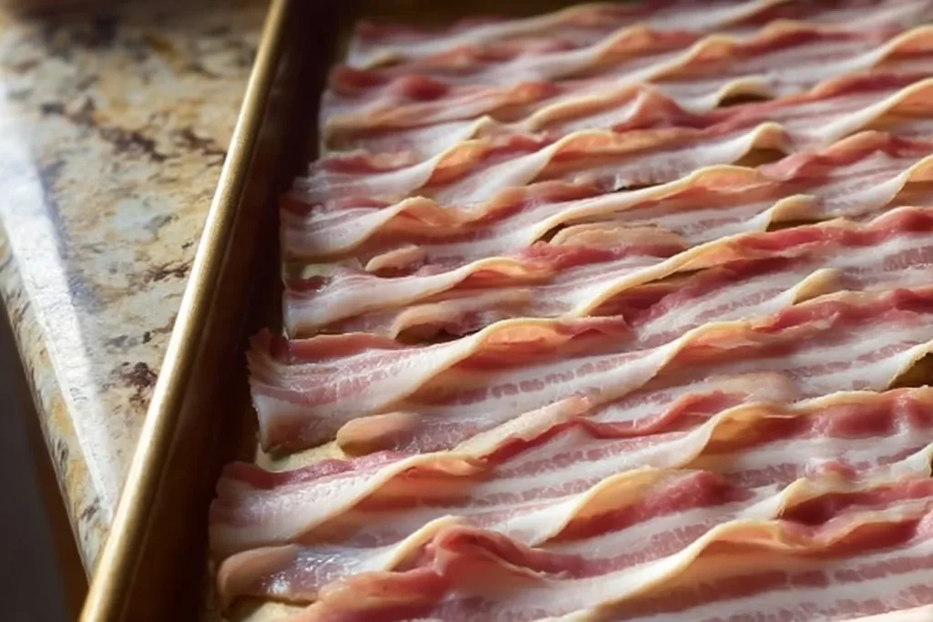 Crispy twisted bacon cooked to perfection on a plate.