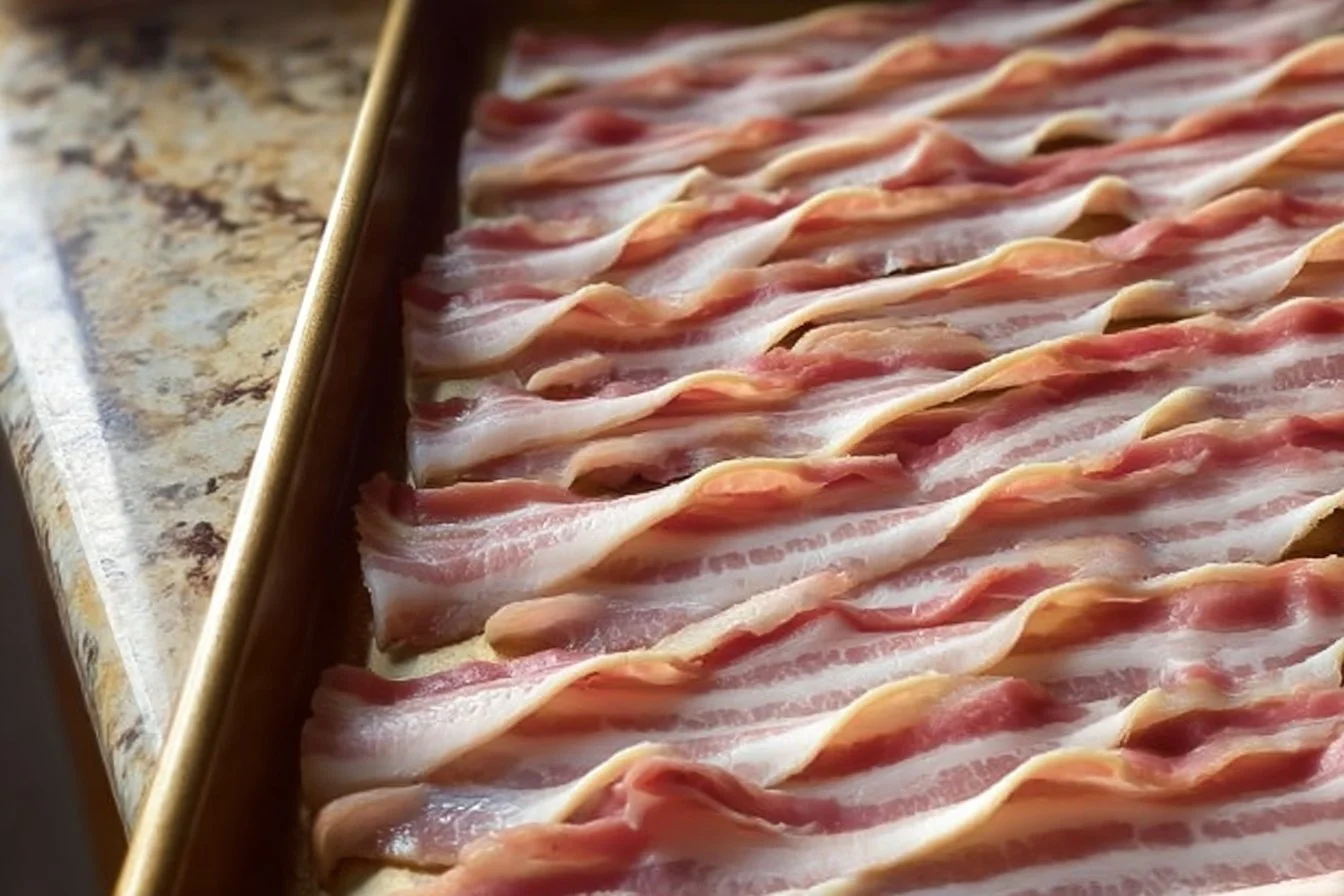 Crispy twisted bacon cooked to perfection on a plate.