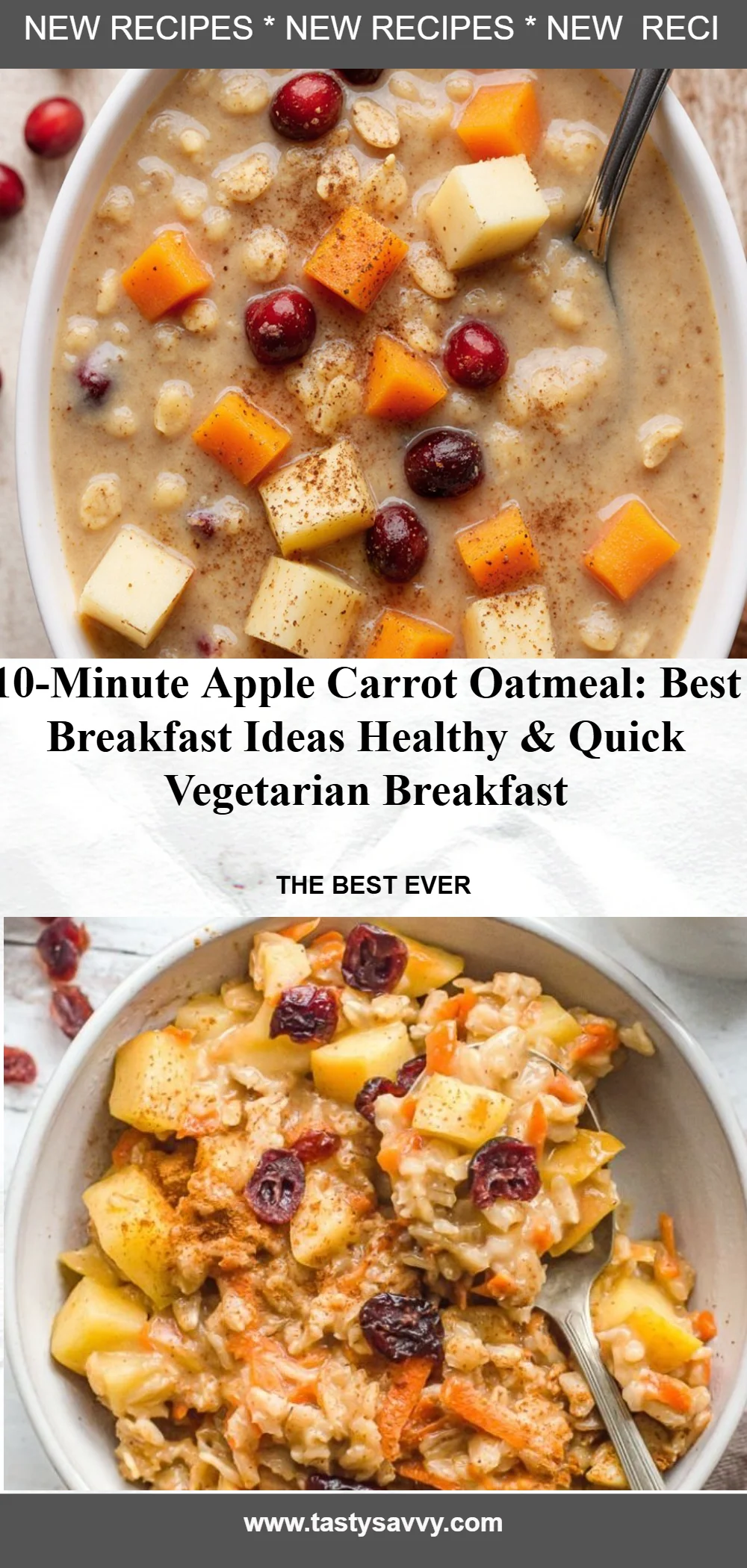 10-Minute Apple Carrot Oatmeal