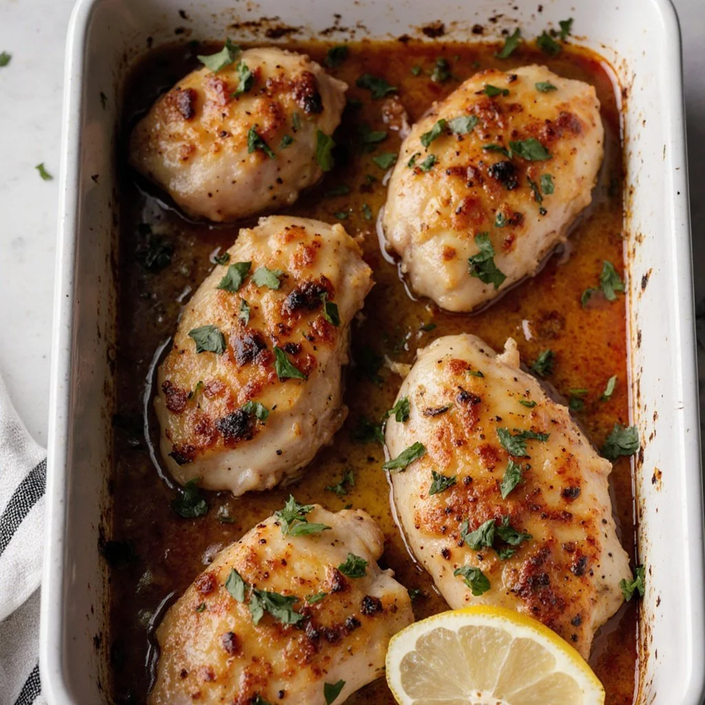 Baked Boneless Chicken Breast baked chicken Baked boneless chicken breast served with vegetables on a plate.