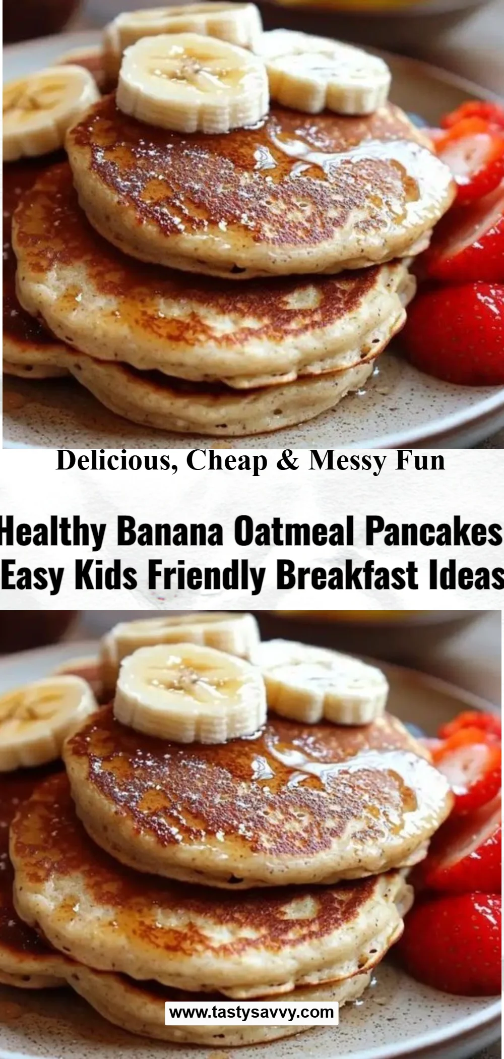 Banana Oatmeal Pancakes