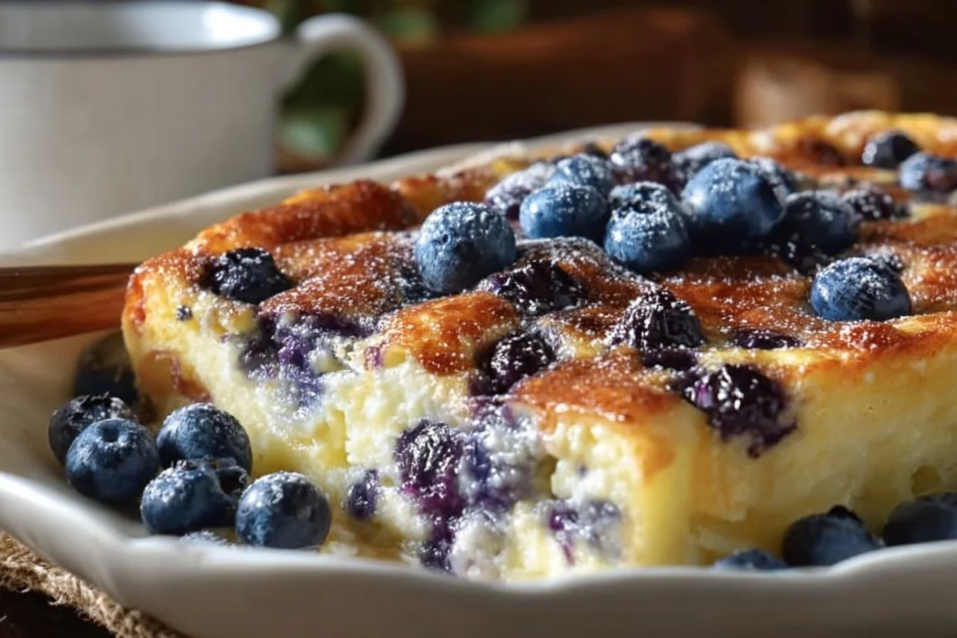 Blueberry Cottage Cheese Breakfast Bake blueberry cottage cheese Blueberry Cottage Cheese Breakfast Bake