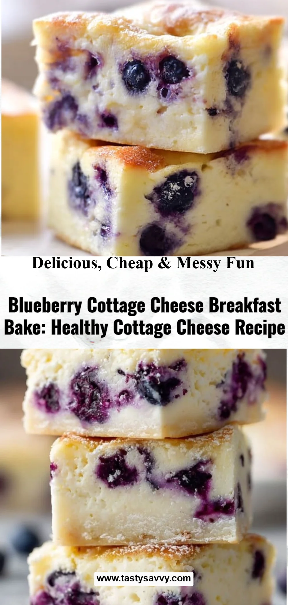 Blueberry Cottage Cheese Breakfast Bake