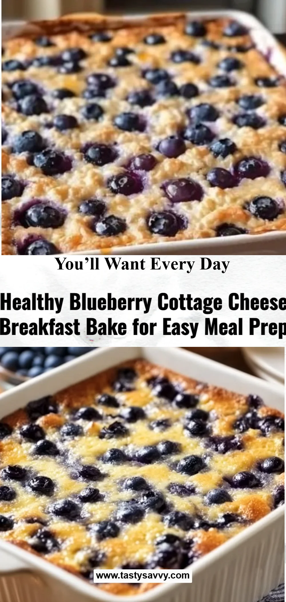 Blueberry Cottage Cheese Breakfast Bake Delight