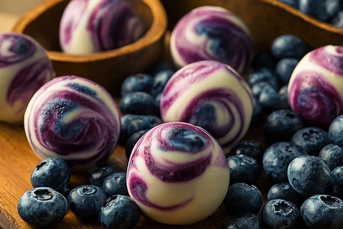 Blueberry Greek Yogurt Bites Greek yogurt bites Blueberry Greek Yogurt Bites