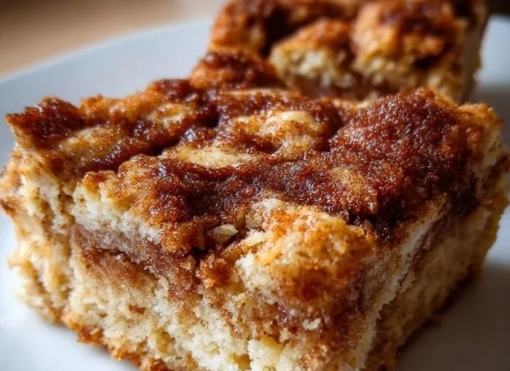 Cinnamon Roll Baked Oatmeal Squares