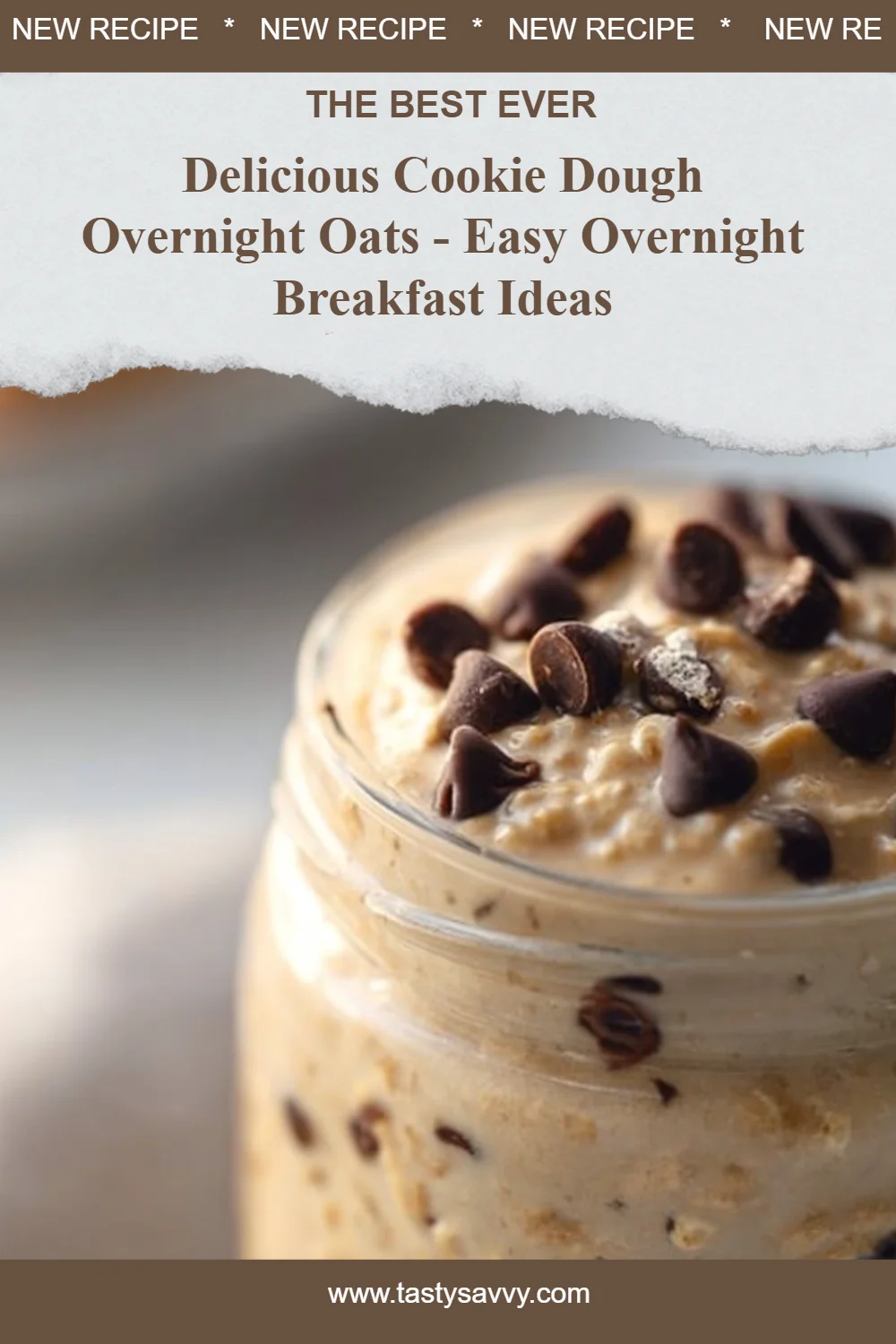 Cookie Dough Overnight Oats cookie dough oats Cookie Dough Overnight Oats