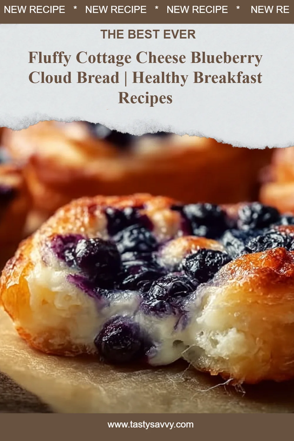 Cottage Cheese Blueberry Cloud Bread