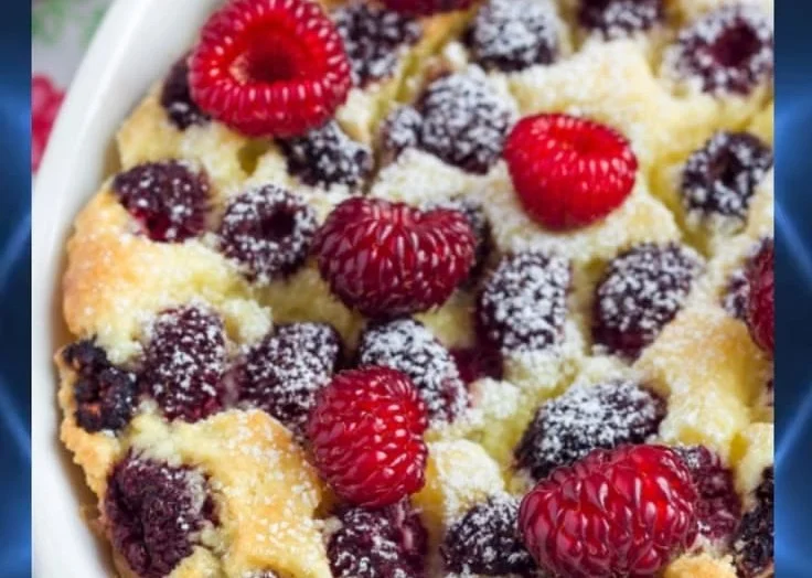 Cottage Cheese Semolina Raspberry Bake