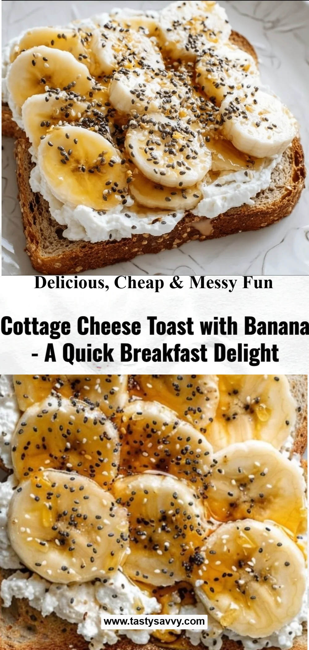 Cottage Cheese Toast with Banana cottage cheese toast Cottage Cheese Toast with Banana