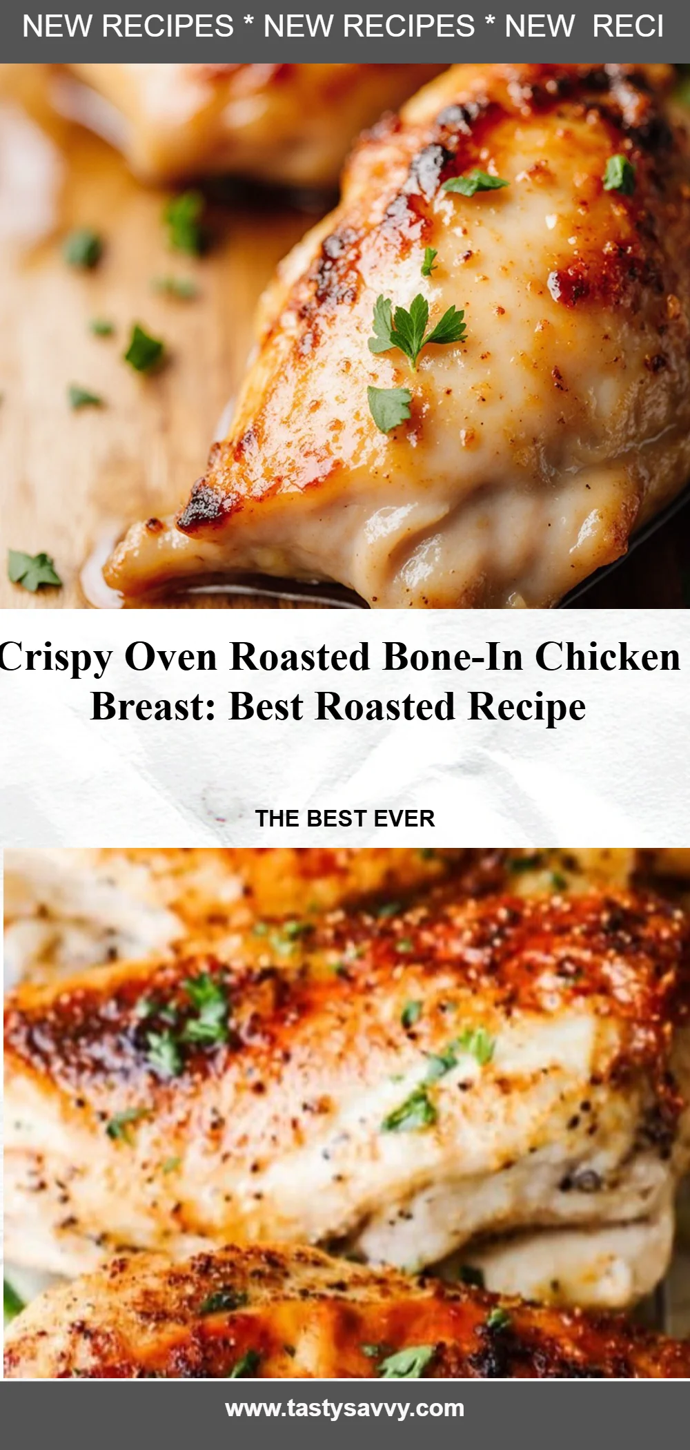 Crispy Roasted Bone-In Chicken Breast roasted chicken Crispy Roasted Bone-In Chicken Breast
