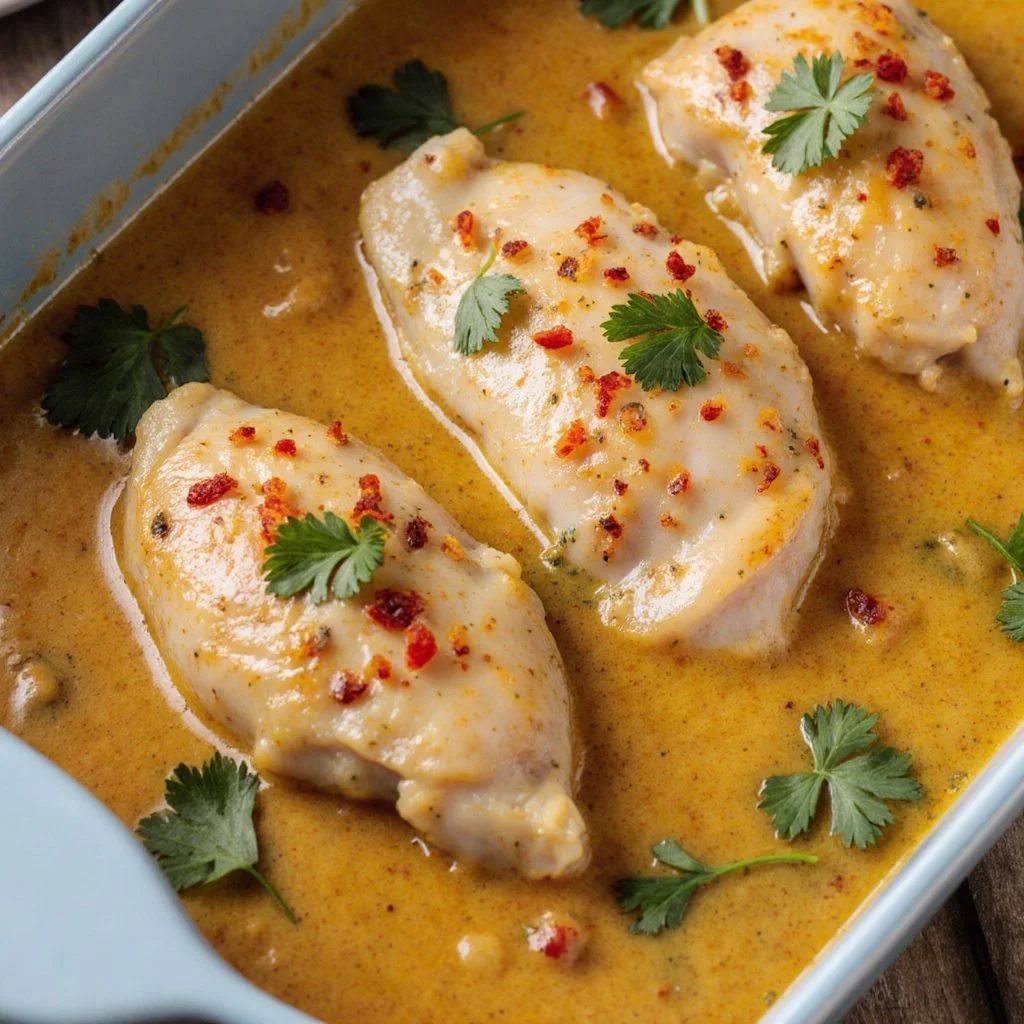 Easy Bang Bang Chicken Bake, delicious chicken dish with spicy sauce