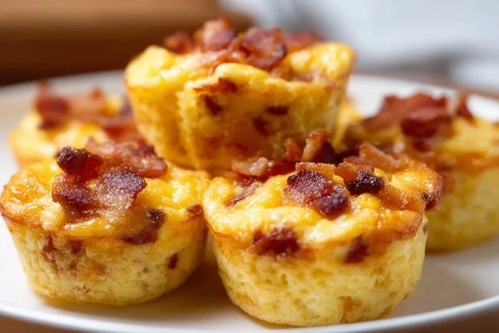 High-protein egg bites served in a colorful dish, perfect for healthy meals.