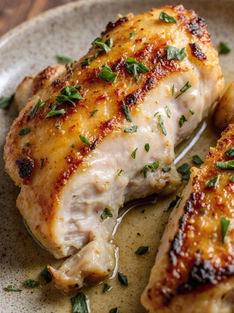 Foolproof garlic butter baked chicken breast cooked to perfection