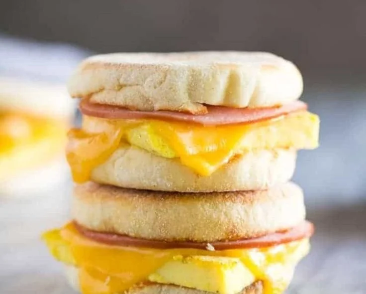 Delicious freezer breakfast sandwiches ready for a quick morning meal