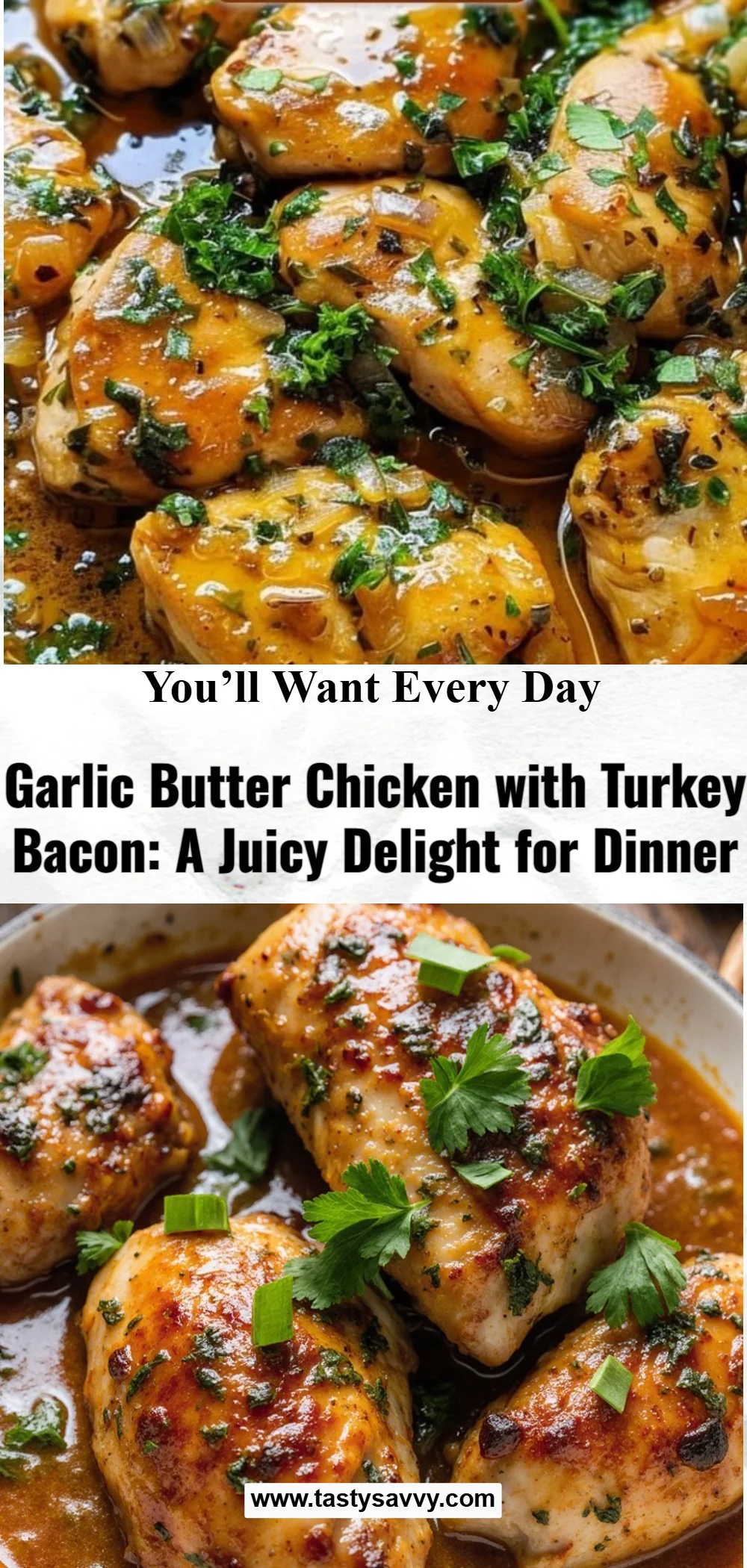 Garlic Butter Chicken with Turkey Bacon Garlic Butter Chicken Garlic Butter Chicken with Turkey Bacon