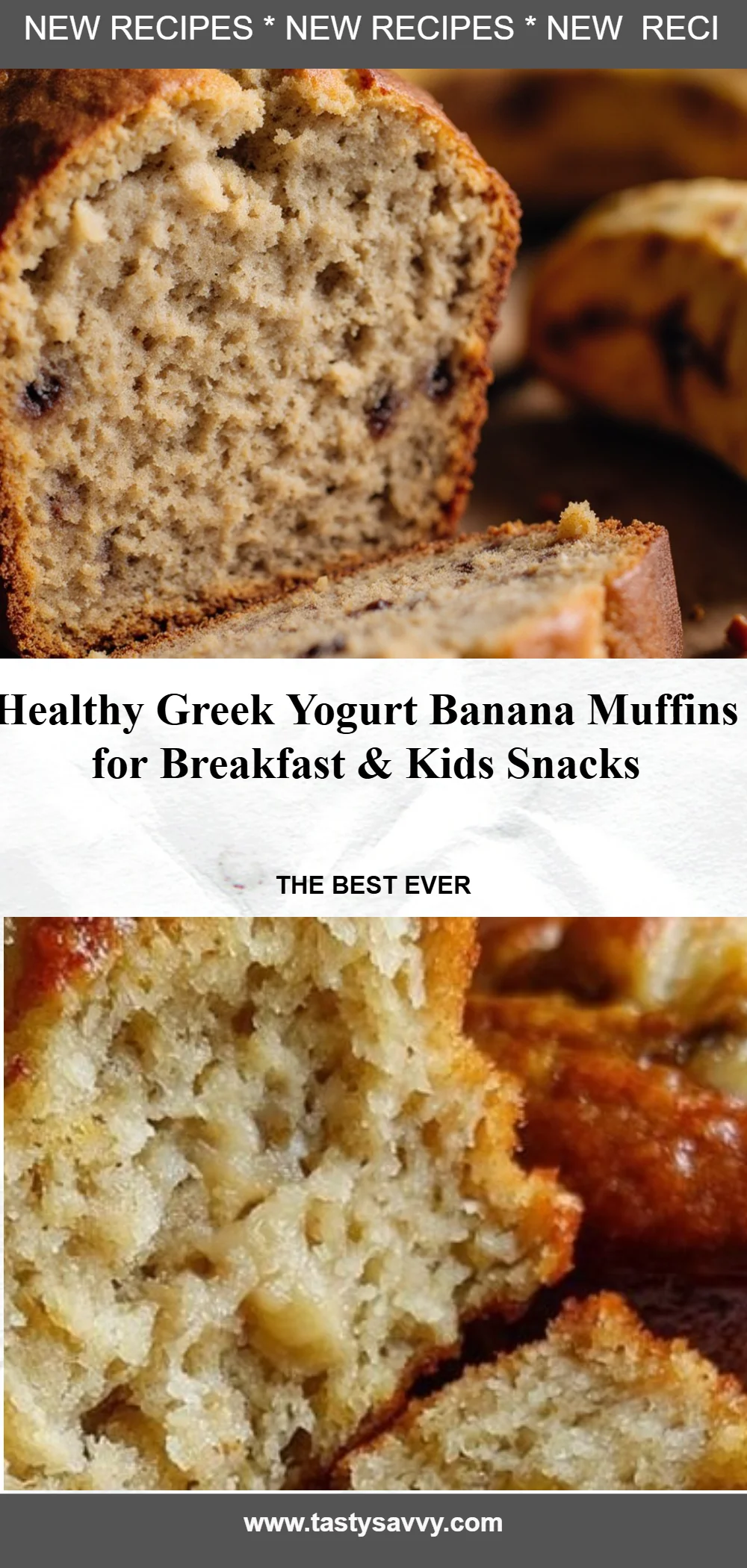 Greek Yogurt Banana Muffins