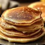 Fluffy Greek yogurt pancakes served with fresh berries on a plate
