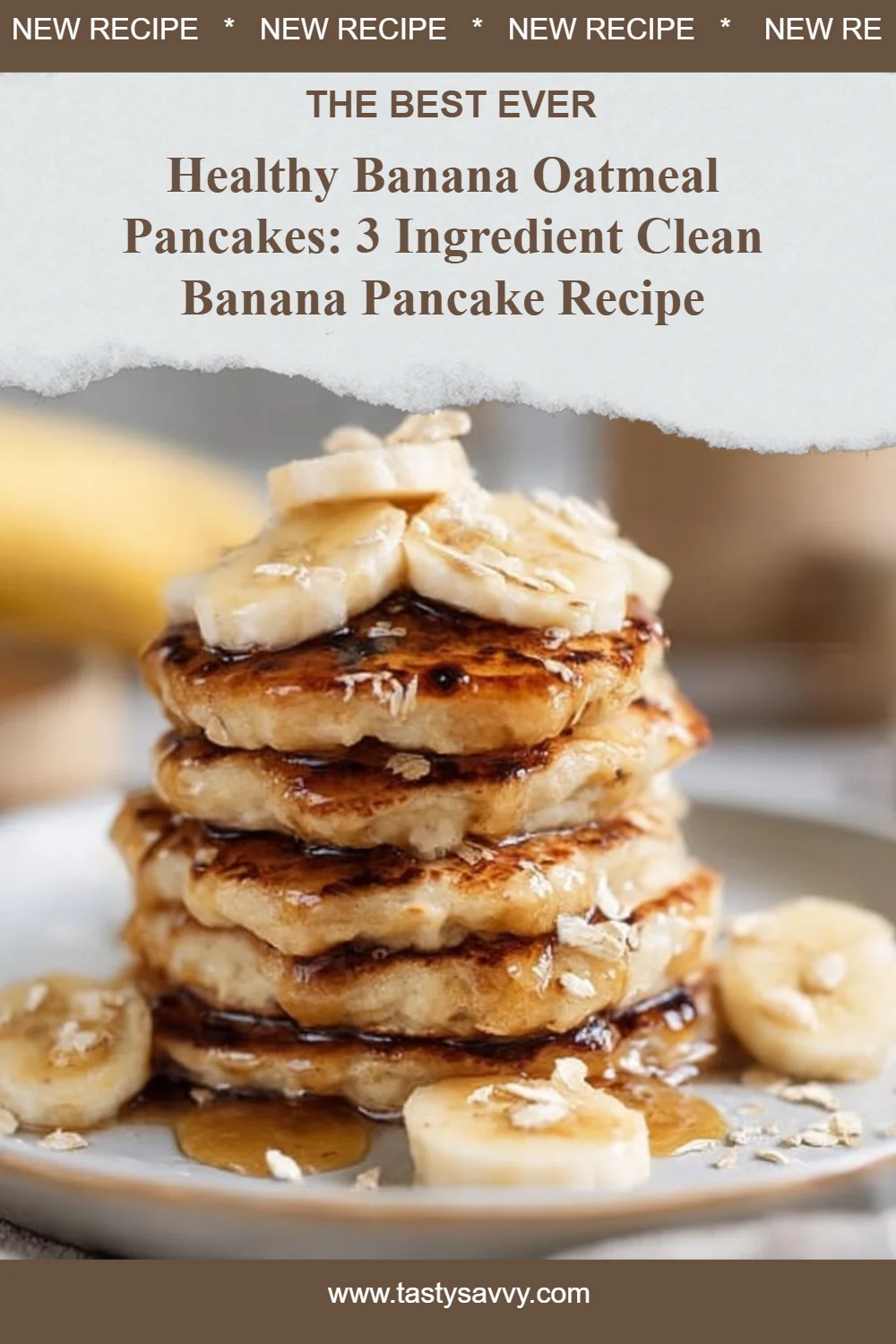 Healthy Banana Oatmeal Pancakes