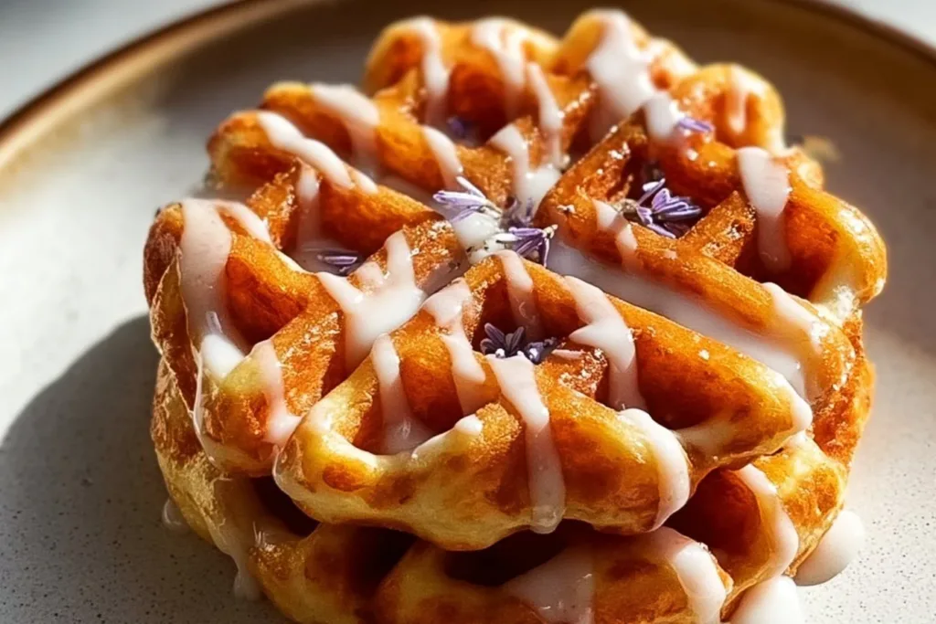 Healthy donut chaffle recipe - delicious low-carb treat.