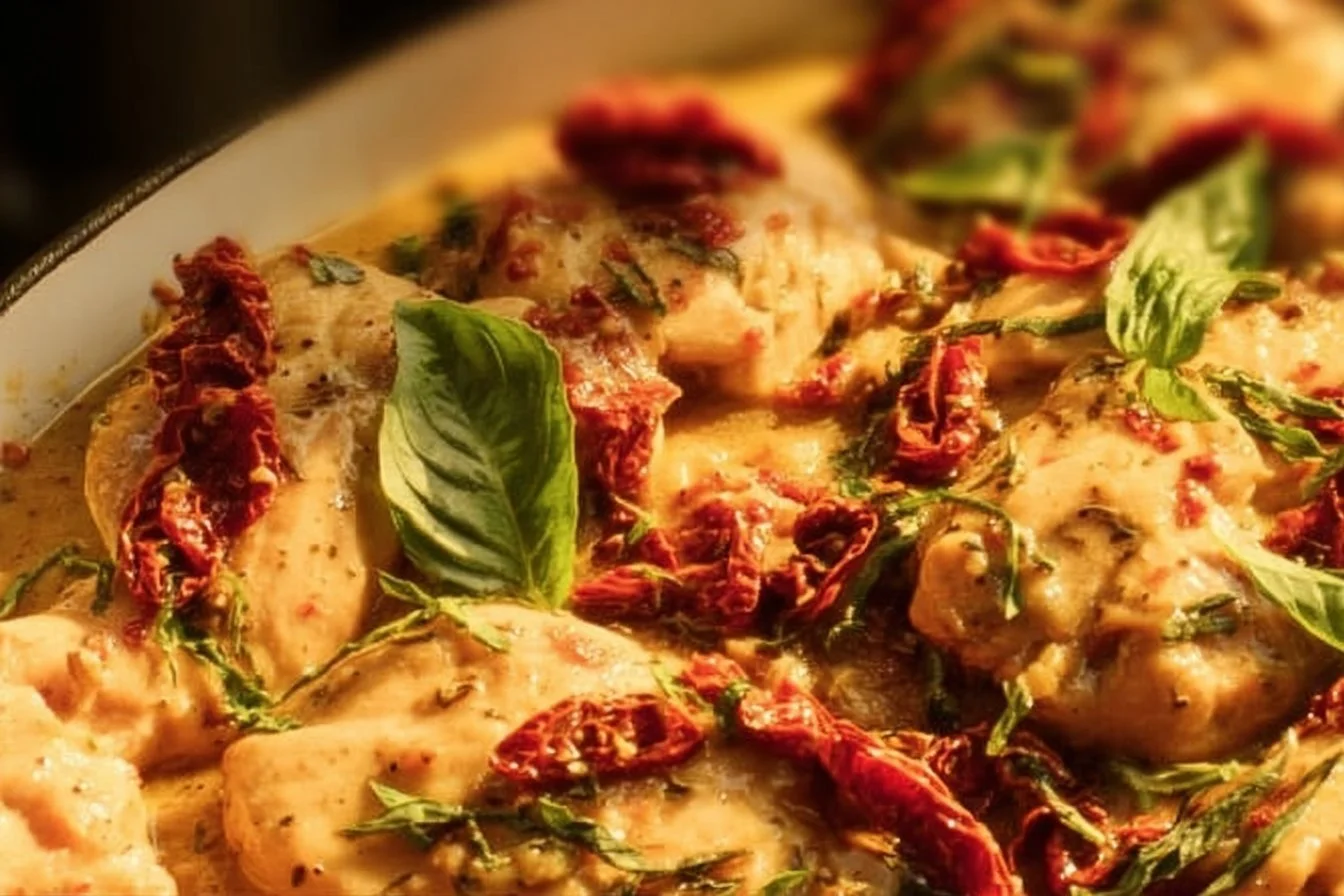 Healthy Marry Me Chicken recipe with fresh ingredients and flavors