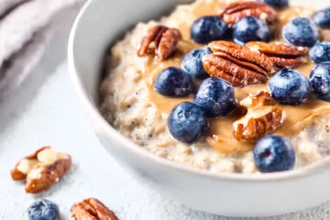 A variety of high-protein breakfast dishes displayed on a kitchen table.