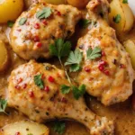 High-Protein Creamy Garlic Cheesy Chicken & Potatoes high protein creamy garlic cheesy chicken potato 2026 04 04 000558 1