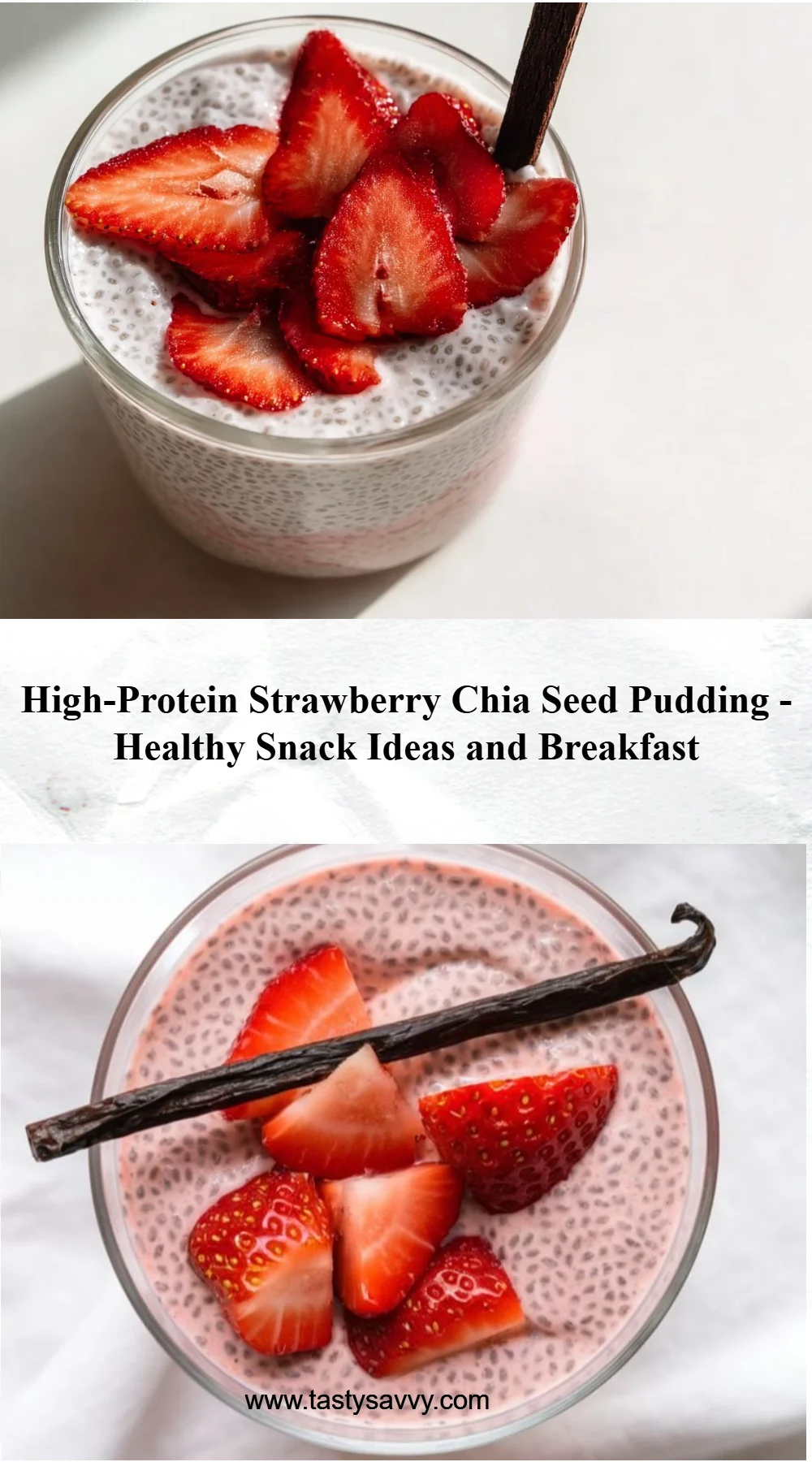 High-Protein Strawberry Chia Seed Pudding