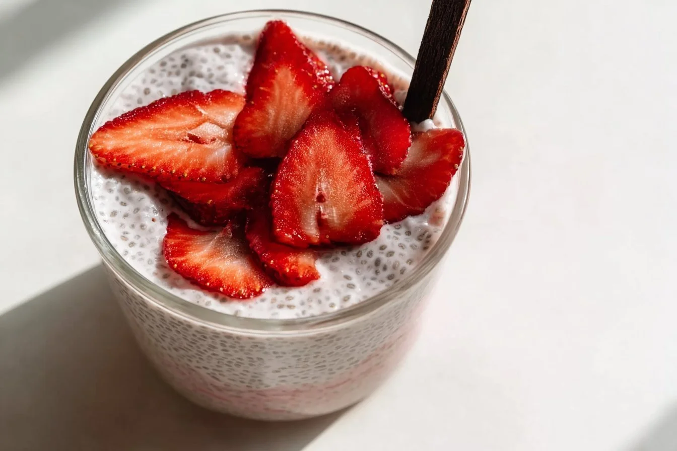 High-Protein Strawberry Chia Seed Pudding
