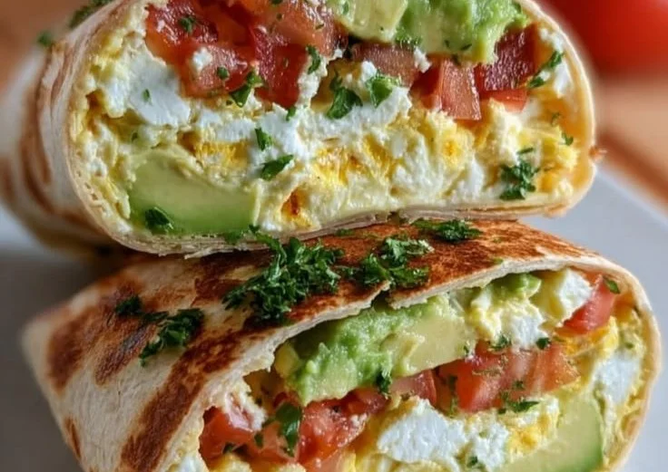 High-Protein Veggie Omelette Wrap
