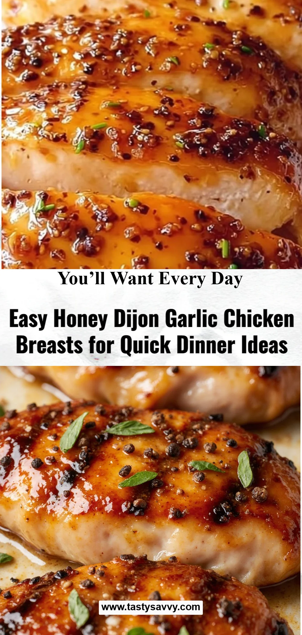 Honey Dijon Garlic Chicken Breasts