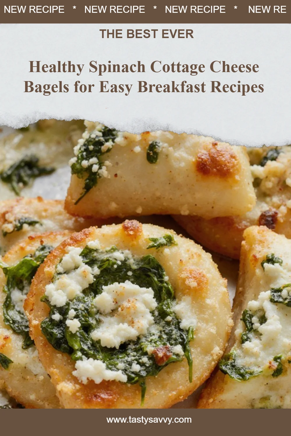 Irresistibly Easy Spinach Cottage Cheese Bagels spinach bagels Irresistibly Easy Spinach Cottage Cheese Bagels