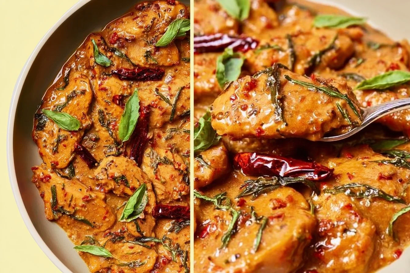 Creamy Keto Marry Me Chicken served with herbs on a plate.