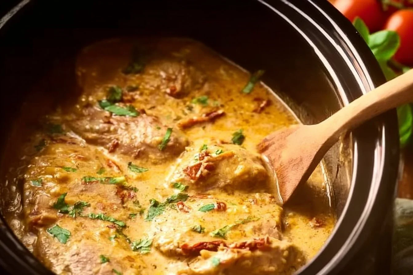 Delicious Marry Me Chicken served with a creamy sauce and herbs