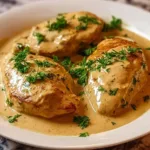 Delicious plate of Marry Me Chicken garnished and ready to serve.