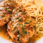 A plate of creamy Marry Me Chicken with herbs and tomatoes, ready to impress your loved one.