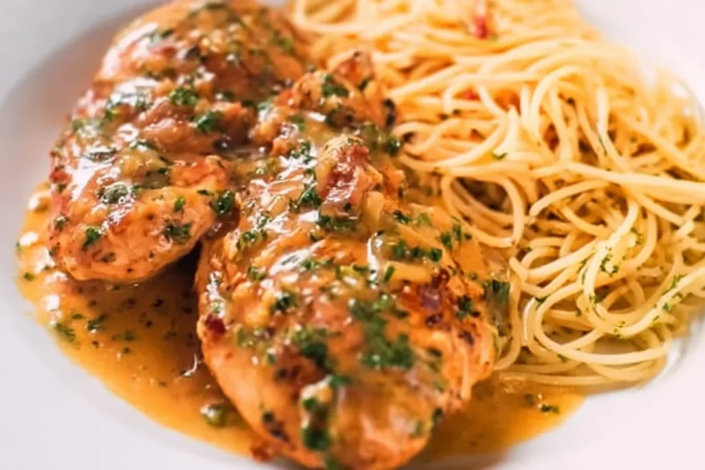 Delicious Marry Me Chicken dish garnished with herbs and served on a plate