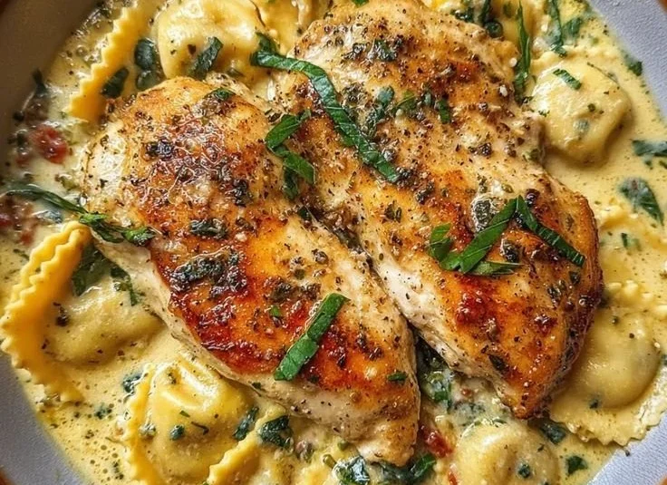 Marry Me Chicken and Ravioli