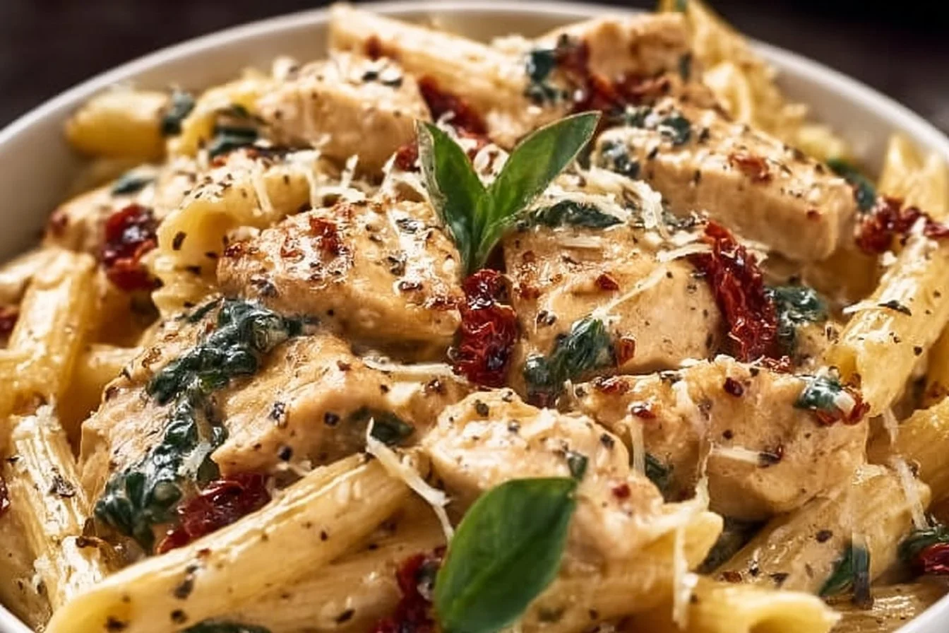 Delicious Marry Me Chicken Pasta served in a bowl