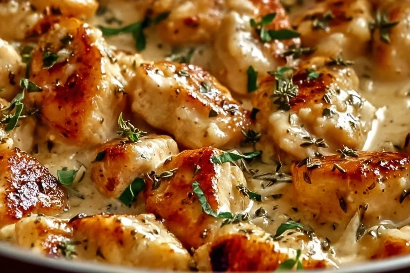 Delicious Marry Me Chicken Pasta served in a creamy sauce with herbs.