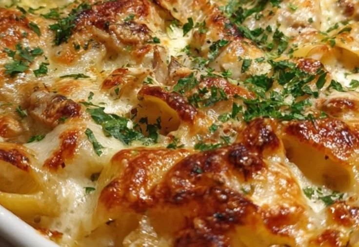 Marry Me Chicken Pasta Bake
