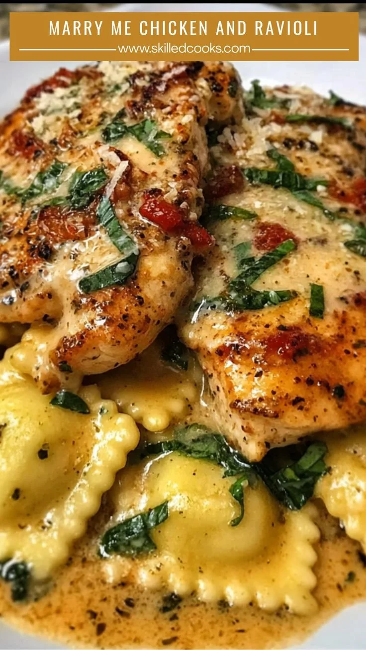Marry Me Chicken with Ravioli