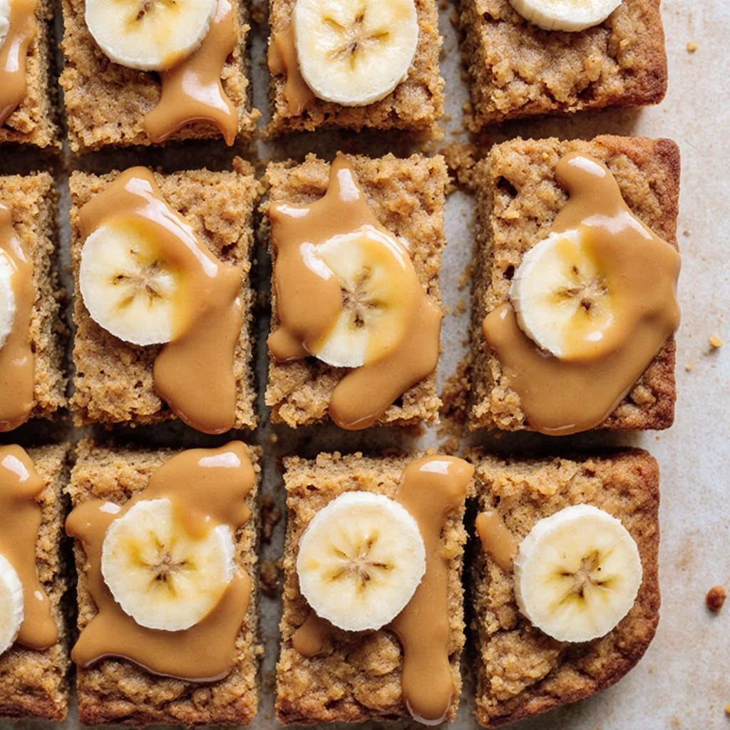 Peanut Butter Banana Baked Oatmeal baked oatmeal Peanut Butter Banana Baked Oatmeal in a bowl with banana slices on top