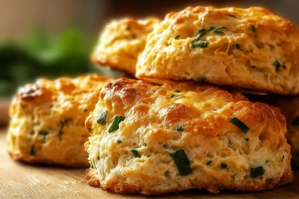 Savory breakfast protein biscuits on a plate for a healthy start to the day.