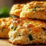 Savory breakfast protein biscuits on a plate for a healthy start to the day.