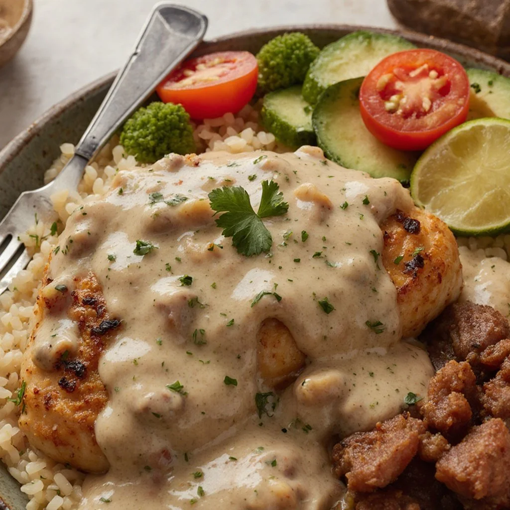 Texas Roadhouse Smothered Chicken smothered chicken Delicious Texas Roadhouse Smothered Chicken topped with savory ingredients